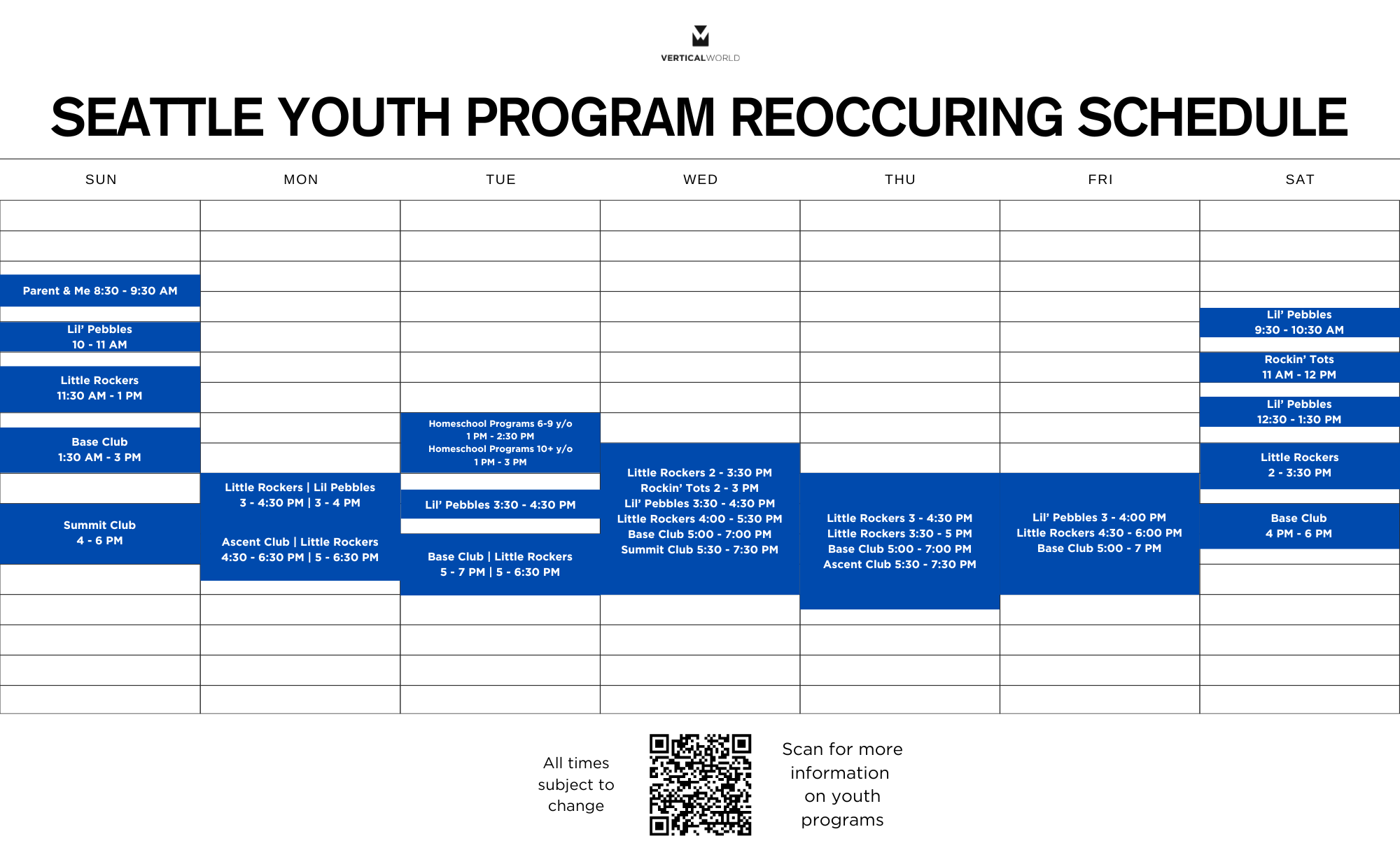 Youth Program Schedule (1)